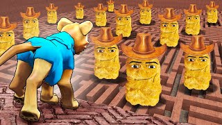 Can COWBOY NUGGETS find me in a MAZE Garrys Mod Sandbox [upl. by Hendrick]