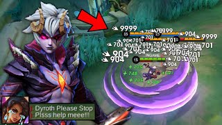 DYRROTH BEST 1 SHOT HYPER TRUE DAMAGE LIFESTEAL BUILD 100 TANKY ENEMY DESTROYER [upl. by Ogait]