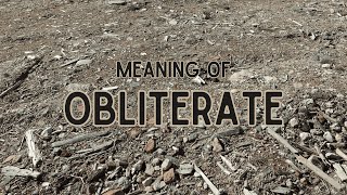 What is the meaning of Obliterate [upl. by Rodriguez]