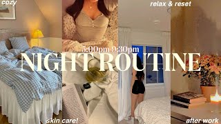 my productive amp cozy NIGHT ROUTINE🍵🌙 how I unwind after work  my skincare routine 2024 [upl. by Rorke]