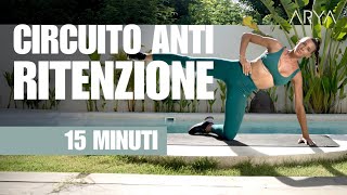 Combatti la RITENZIONE IDRICA 15 minuti per gambe e glutei al top [upl. by Bern272]