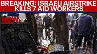 IsraelHamas war Israeli airstrike kills 7 World Central Kitchen aid workers [upl. by Carrol94]