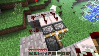 Retractable Hidden Piston Door Tutorial  Minecraft Beta 17 [upl. by Oramlub]