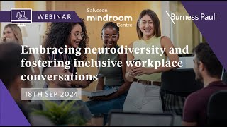 Embracing neurodiversity and fostering inclusive workplace conversations  18 September 2024 [upl. by Berman]