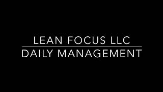 Lean Focus  Daily Management Example [upl. by Ludmilla]