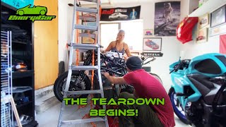 Electric Honda Beat Conversion  Episode 3  Disassembling the Energica [upl. by Groark]