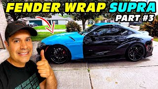 Revamp Your Ride Supra Mk5 FENDER WRAP • Miami Blue VINYL FROG • Part 3 [upl. by Silberman440]