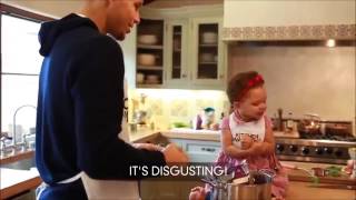 Riley Curry funny moments with his father Stephen Curry [upl. by Aynahs]