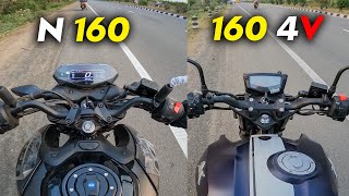 2024 TVS Apache 160 4V 🆚 Bajaj Pulsar N160 Ride Comparison Review  Which one is Better [upl. by Spillar]