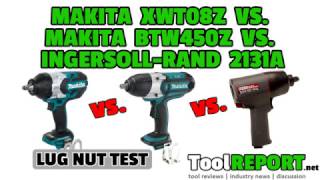 Makita XWT08 vs Makita BTW450 vs Ingersoll Rand IR2131A Impact Wrench on 150ftlb Lug Nuts [upl. by Camarata]