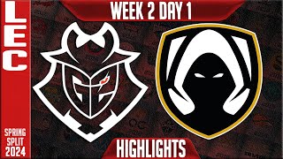 G2 vs TH Highlights  LEC Spring 2024 W2D1  G2 Esports vs Team Heretics [upl. by Ikila]