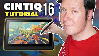 How to Setup Wacom CINTIQ 16  Tutorial [upl. by Tracey]