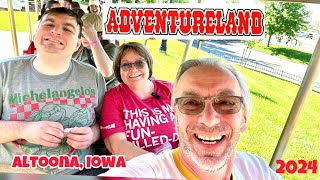 Our First Trip To Adventureland Amusement Park Altoona Iowa 2024  The Underground  Food  Rides [upl. by Ardnued536]