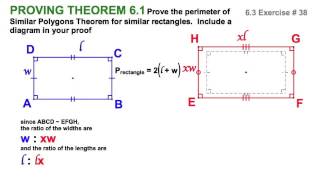 63 Proving Perimeter of Similar Polygons Theorem for Rectangles [upl. by Sowell888]