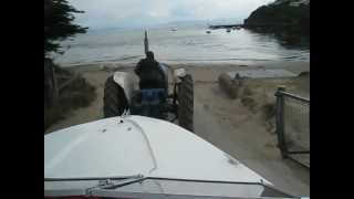 Abersoch Boat Launch May2012 Vics Boatyad [upl. by Entwistle]