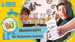 André und Julian basteln ein Papierrollen Mumienspiel  Mehr auf kikaninchende [upl. by Cassandre]