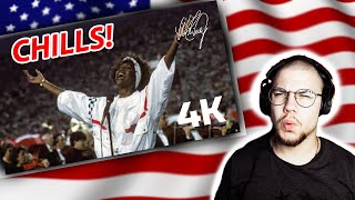 Whitney Houston  National Anthem Star Spangled Banner Finnish Guy Reacts [upl. by Alcock23]