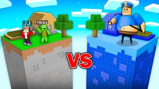 Mikey amp JJ vs BARRY COP Chunk Survival Battle in Minecraft  Maizen [upl. by Oram]