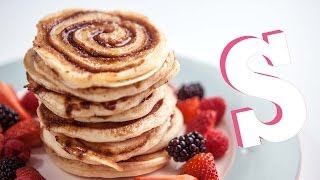 Cinnamon Swirl Pancakes Recipe  Sorted Food [upl. by Enajaras906]