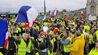 Bordeaux  les gilets jaunes en masse place de la Bourse [upl. by Mccurdy850]