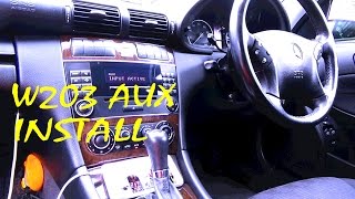 Mercedes C class W203 Aux Install  Easy [upl. by Barfuss929]