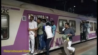 Andheri to Virar Local Train Rush Borivali Station [upl. by Arnon407]