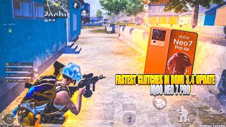 FASTEST CLUTCHES IN BGMI 34 UPDATE💥IQOO NEO 7 PRO SMOOTH  90FPS PUBG  BGMI TEST 2024⚡ [upl. by Aisile]