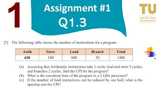 Computer Organization and Design  Assignment 1  Q3 solution  تصميم و تنظيم حاسب [upl. by Lamberto]