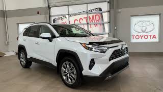 White 2023 Toyota RAV4 Limited Review Sherwood Park Toyota [upl. by Jollenta600]