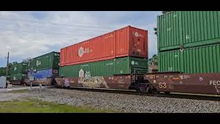 NS 282 Intermodal Taylors SC wConrail Heritage Unit leading [upl. by Profant]