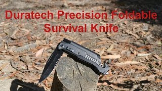 Duratech Precision Foldable Survival Knife Review [upl. by Eadie254]