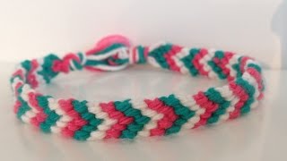 DIY Chevron vriendschapsarmbandje knopen rustige uitleg [upl. by Tuppeny]