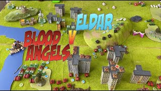 Eldar v Blood Angels Net Epic Battle Report Warhammer 40000 [upl. by Nelak72]