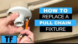 How To Repair A Pull Chain Light Fixture  How To Change A Broken Pull Cord Lamp Fixture [upl. by Shirline366]