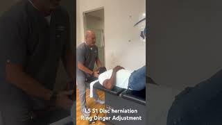 L5 S1 disc herniation Sciatica get Ring Dinger®️ Adjustment chiropractor [upl. by Alfeus269]