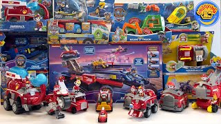 Paw Patrol Toys Collection Unboxing Review  Aircraft carrier HQ  Chase transforming  Patrick ASMR [upl. by Casilde]