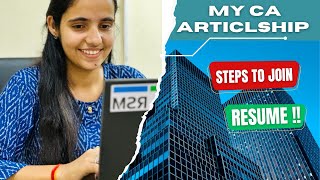 How to apply for CA Articleship  Steps to Join Articleship  Resume  Big 4  Domain  OC amp ITT [upl. by Nessej49]