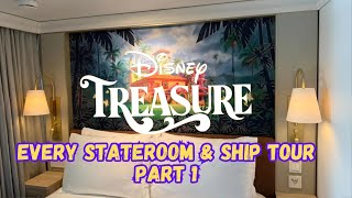 Full Disney Treasure Rooms amp Ship Tour Part 1  Disney Cruiseline DCL [upl. by Esekram333]