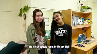 McMaster University Residence McKay Hall Double Room Tour [upl. by Sibbie]