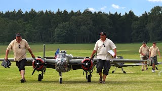 20ft B25 Together With Two Giant Messerschmitt Bf109 G [upl. by Kala]