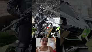 Ninja h2r look kitna cute hai bike short rashmikamadanna trandindyoutubeshort [upl. by Bibbie]