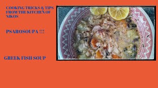 How to make a  Psarosoupa The Greek fish soup [upl. by Rosenbaum]