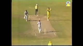 Merv Hughes oh so close to an ODI hatrick vs West Indies 2nd ODI Final SCG January 1989 [upl. by Burack697]