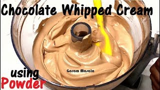 Chocolate Whipped Cream using Whipping Cream Powder ചോക്ലേറ്റ് വിപ്പ്ഡ് ക്രീം [upl. by Augusto]