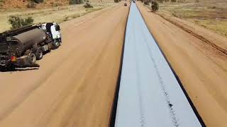 bitumen sealing at Innamincka SA [upl. by Jump]