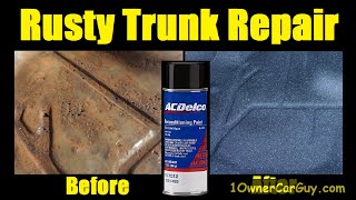 Restore Rusty Trunk Holes Factory AC Delco Spatter Speckle Paint  Repair amp Rust Killer amp Looks NEW [upl. by Eninotna]