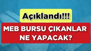 AÇIKLANDI ‼️ MEB BURSUNU ALABİLMEK İÇİN NE YAPMAK GEREKİYOR [upl. by Riabuz]