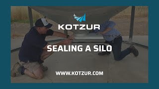 Sealing a silo for fumigation [upl. by Sharl]