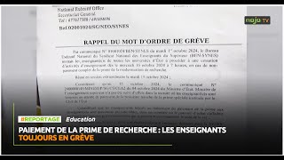 Paiement de la prime de recherche  les enseignants toujours en grève [upl. by Aileno]