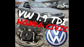 HONDA CIVIC TDI SWAP PART 1 [upl. by Maitund]